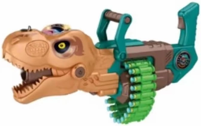 Generic Automatic Electric Dinosaur Soft Bullet Minigun (Orange)
