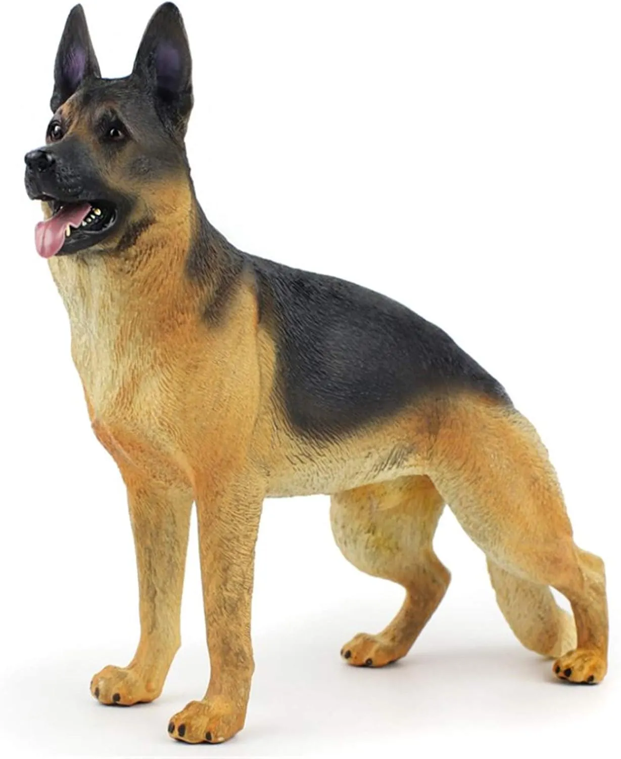 German Shepherd Figurine, Large Detailed Action Dog Figure Toy for Christmas or Birthday Gift. Size: 7.9 Inch