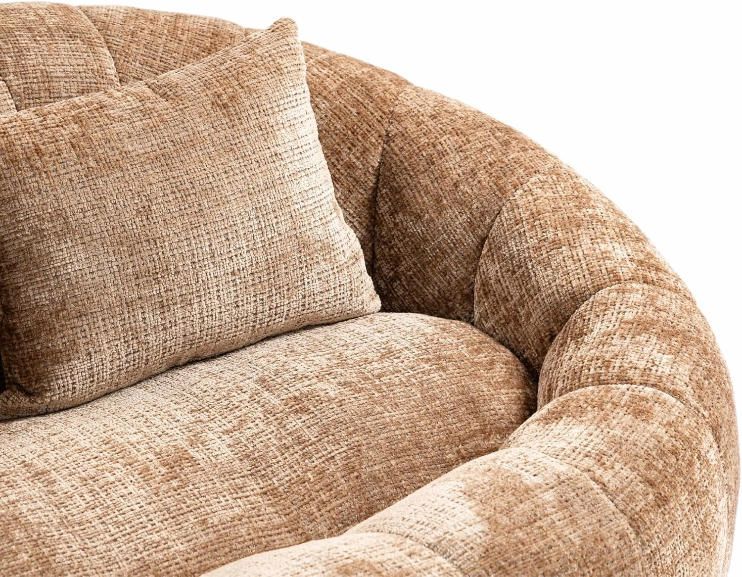 Giant Bean Bag Chair Couch, 59''W Oversized Bean Bag Sofa with Foam Filler, Lazy Loveseat Chair with 2 Pillows, Beanbag Lounger for Living Room, Game Room (Coffee)