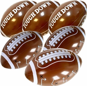 GiftExpress 12pc Inflatable Footballs for Gameday and Party, Sport Party Decorations, Super Fun Football Games with Playbook