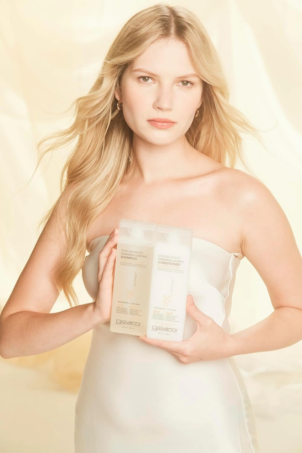 GIOVANNI Eco Chic 50:50 Balanced Hydrating Calming Conditioner - Leaves Hair pH Balanced for Over-Processed Hair, Lauryl & Laureth Lauryl & Laureth Sulfate Free, Color Safe - 8.5 oz (Pack of 3)
