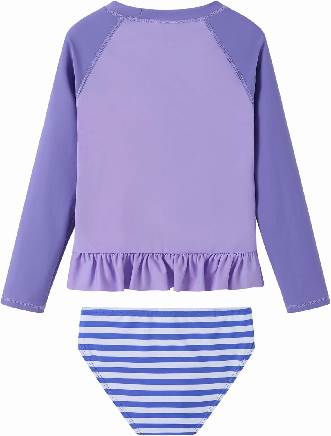 Girls Rash Guard 2-Piece Swimsuit Set Long Sleeve Bathing Suits with UPF 50  Sun Protection