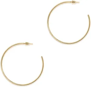 Gold Hoop Earrings for Women - Plated Gold 20mm/30mm/40mm/60mm Lightweight Thin Hoop Earrings