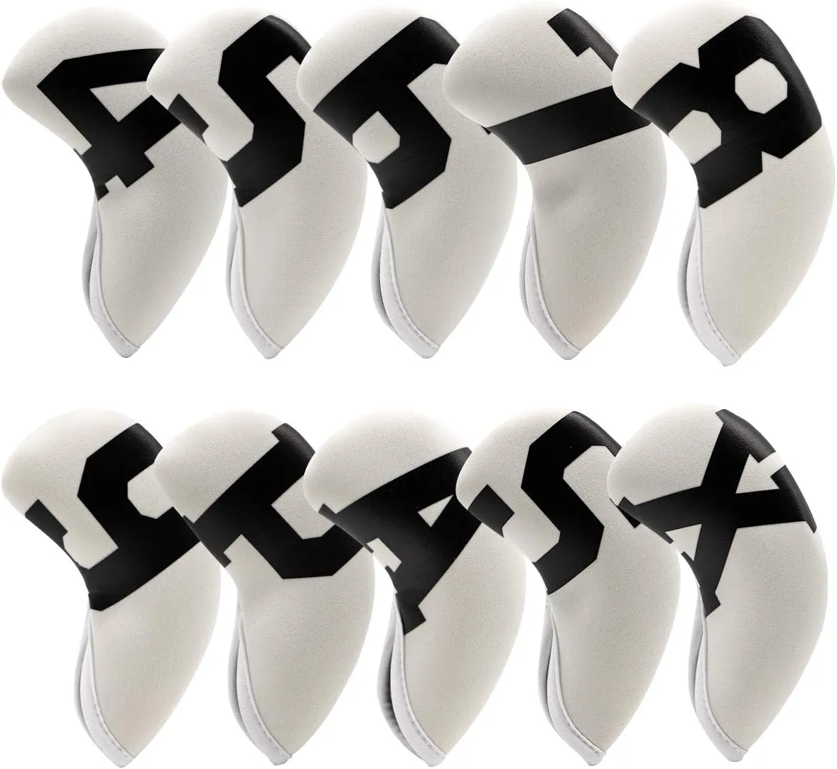 Golf Club Head Covers with Colorful Number Neoprene Iron Covers Set - Fit All Brands - 4/10pcs