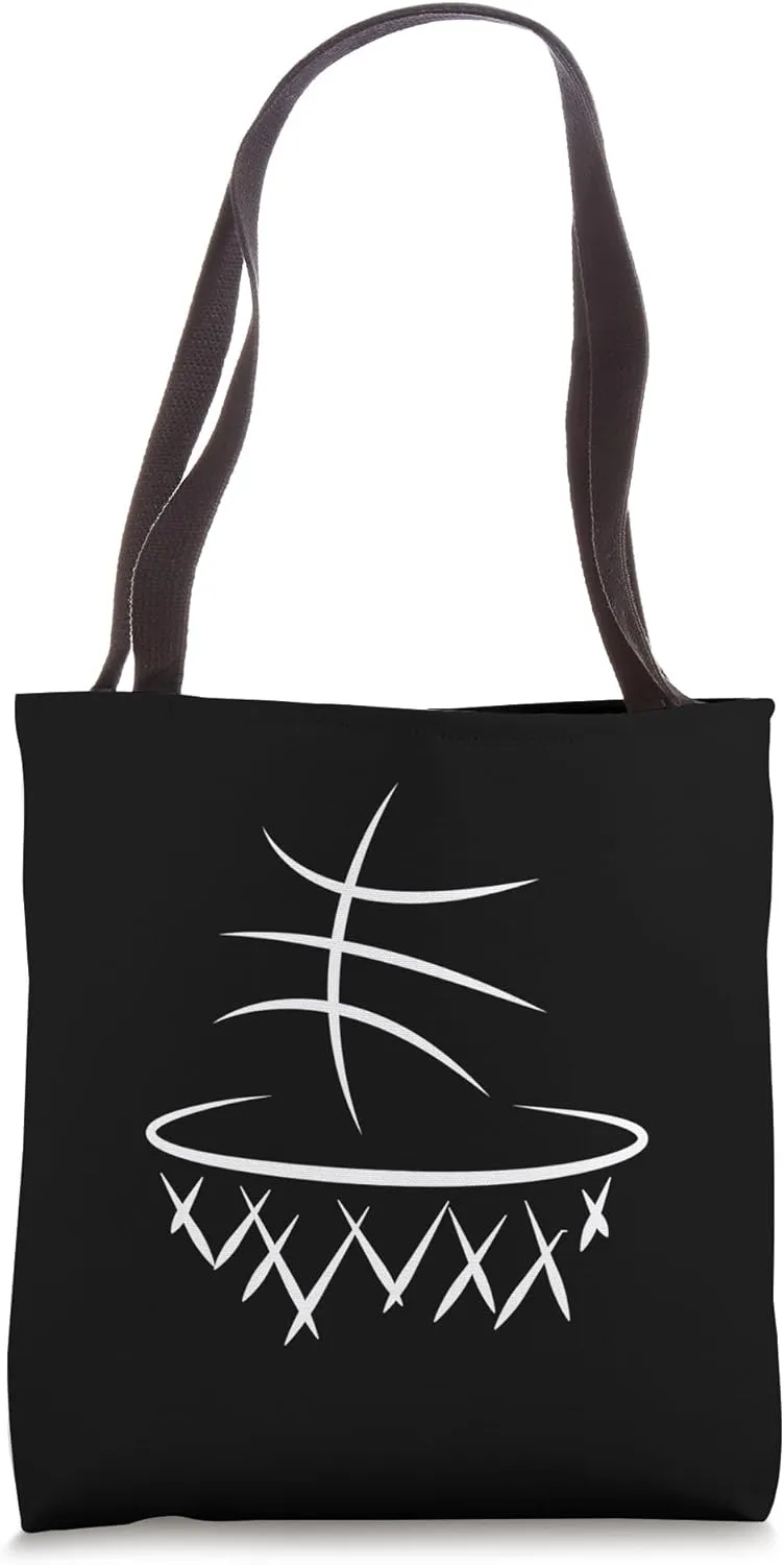 Graphic Basketball Tote Bag