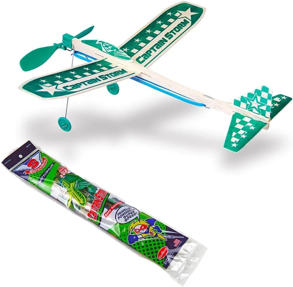 Guillow Captain Storm Balsa Wood Windup Airplane