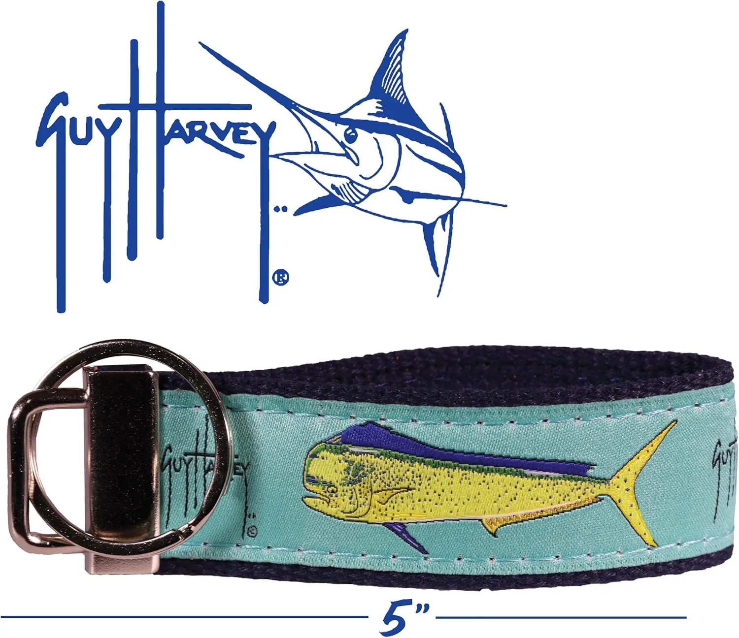 Guy Harvey Signature Key Ring Fob - Marine Life Collection of Key Chains