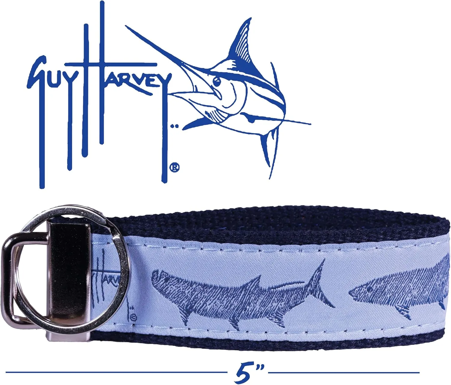 Guy Harvey Signature Key Ring Fob - Marine Life Collection of Key Chains