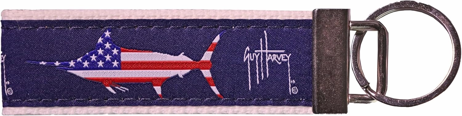 Guy Harvey Signature Key Ring Fob - Marine Life Collection of Key Chains