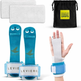 Gymnastics Grips Set Narrow Nippers, Grips for Gymnastics Girls, Dowel Grips with Soft Leather, Hook and Loop Wrist Straps, and Adjustable Finger Holes, for All Ages