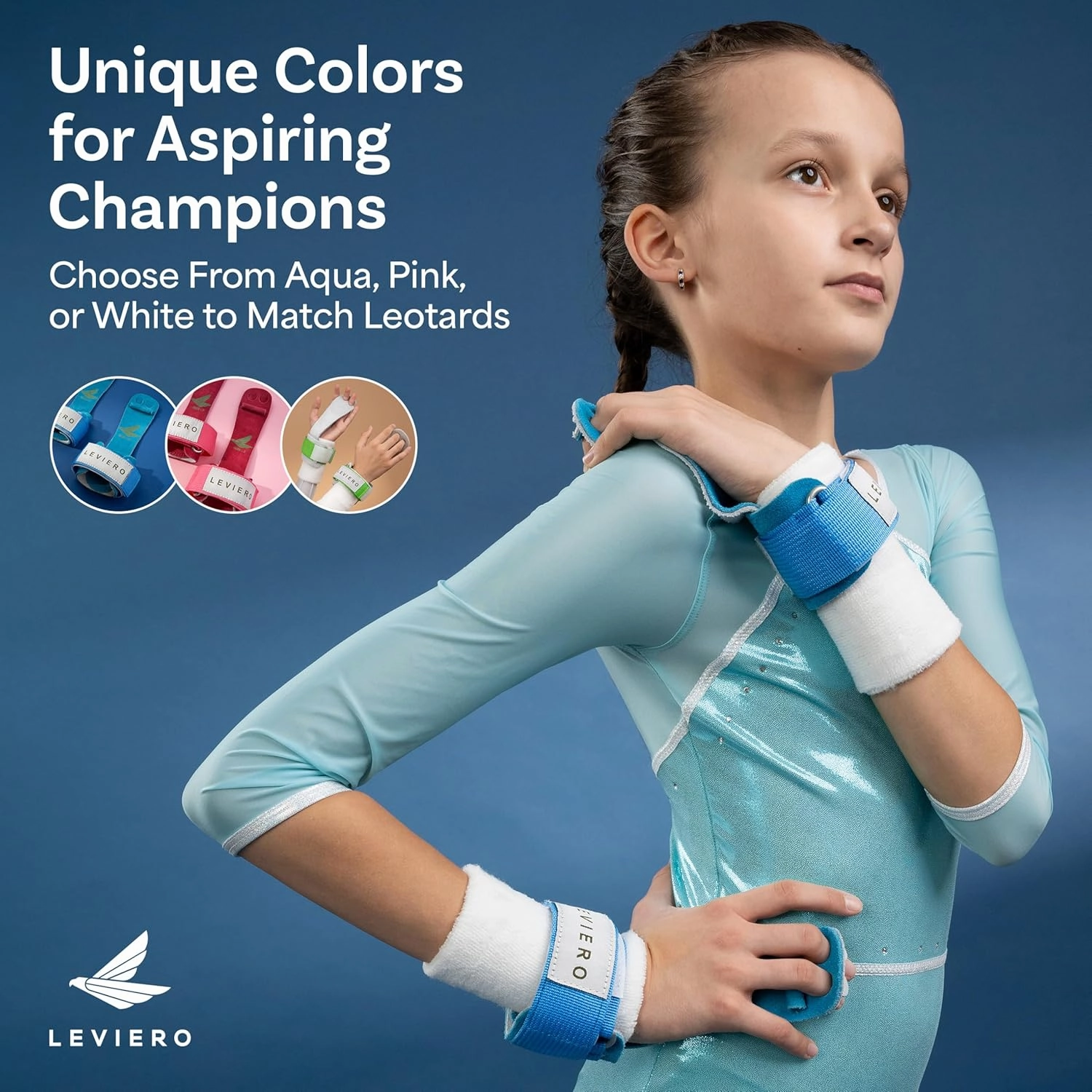 Gymnastics Grips Set Narrow Nippers, Grips for Gymnastics Girls, Dowel Grips with Soft Leather, Hook and Loop Wrist Straps, and Adjustable Finger Holes, for All Ages