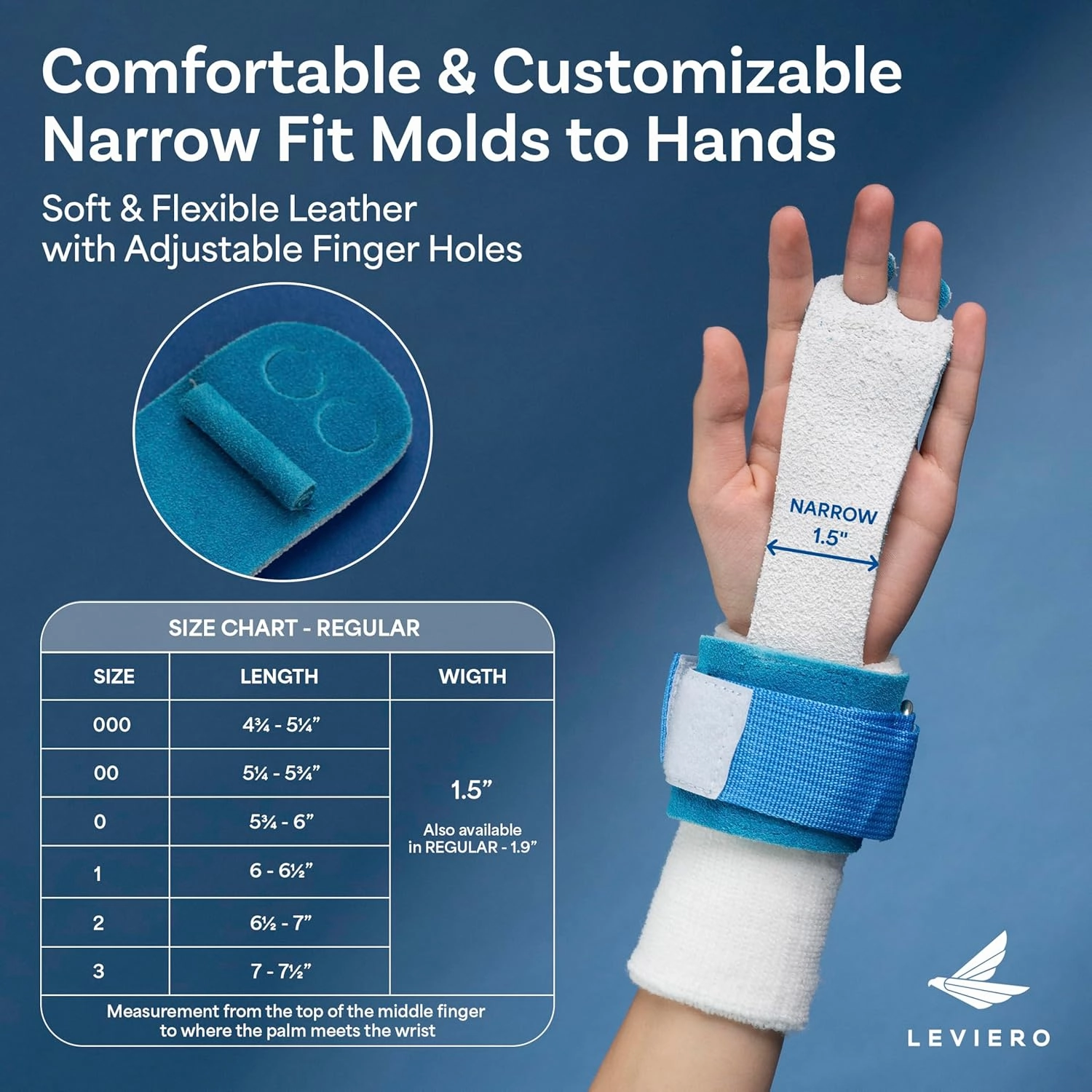 Gymnastics Grips Set Narrow Nippers, Grips for Gymnastics Girls, Dowel Grips with Soft Leather, Hook and Loop Wrist Straps, and Adjustable Finger Holes, for All Ages