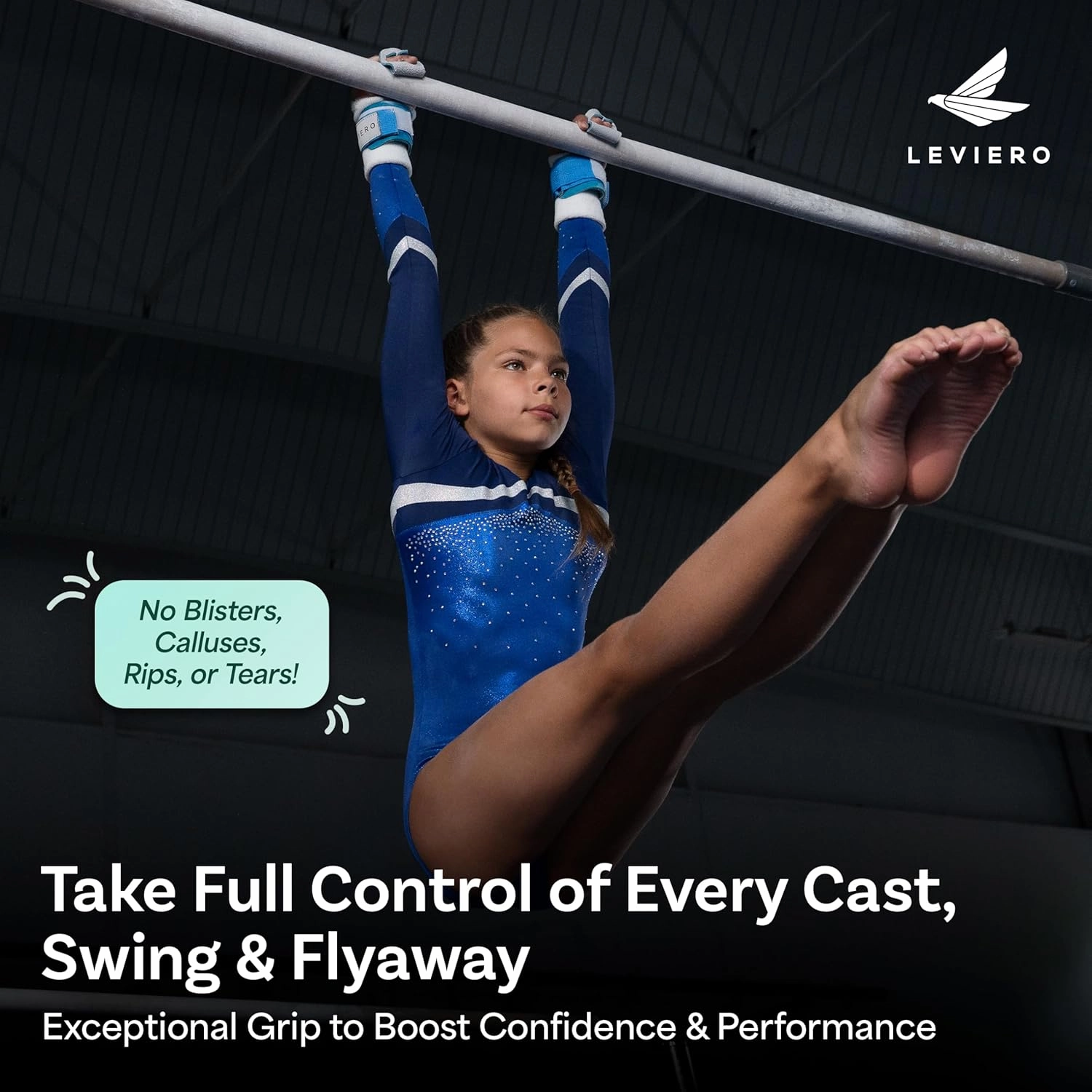 Gymnastics Grips Set Narrow Nippers, Grips for Gymnastics Girls, Dowel Grips with Soft Leather, Hook and Loop Wrist Straps, and Adjustable Finger Holes, for All Ages