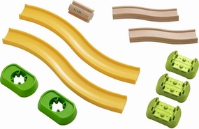 HABA Kullerbu Expansion Set - Ramps & Friends - 10 Pieces of Ascending Tracks and Supports to Bring Height to Every Kullerbu System