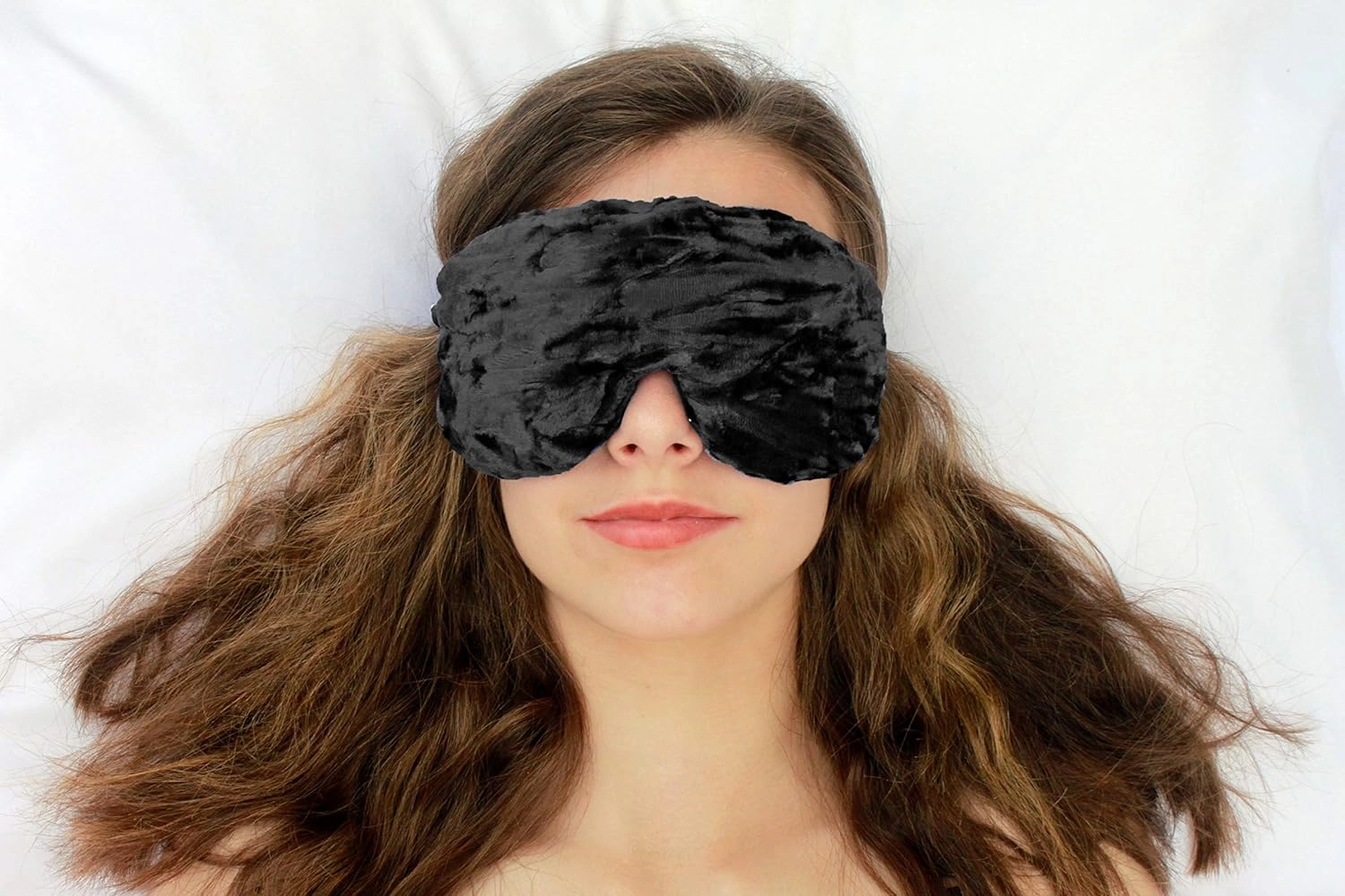Handmade Opulence Eye Mask Pillow - Weighted Flaxseed Fill, Unscented, Satin & Velvet, Adjustable Strap - Ideal for Meditation & Restful Sleep - Birds in Paradise - TEMF-BP