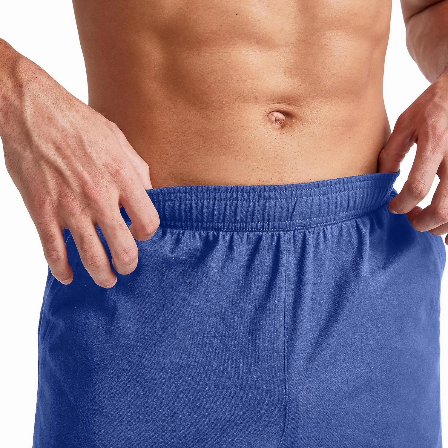 Hanes Men's Originals Cotton Shorts with Pockets, Pull-On Jersey Gym Shorts, 7