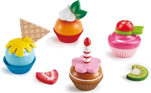 Hape Cupcakes | Colorful Wooden Cupcakes, Children’S Pretend Play Food Kitchen Toy
