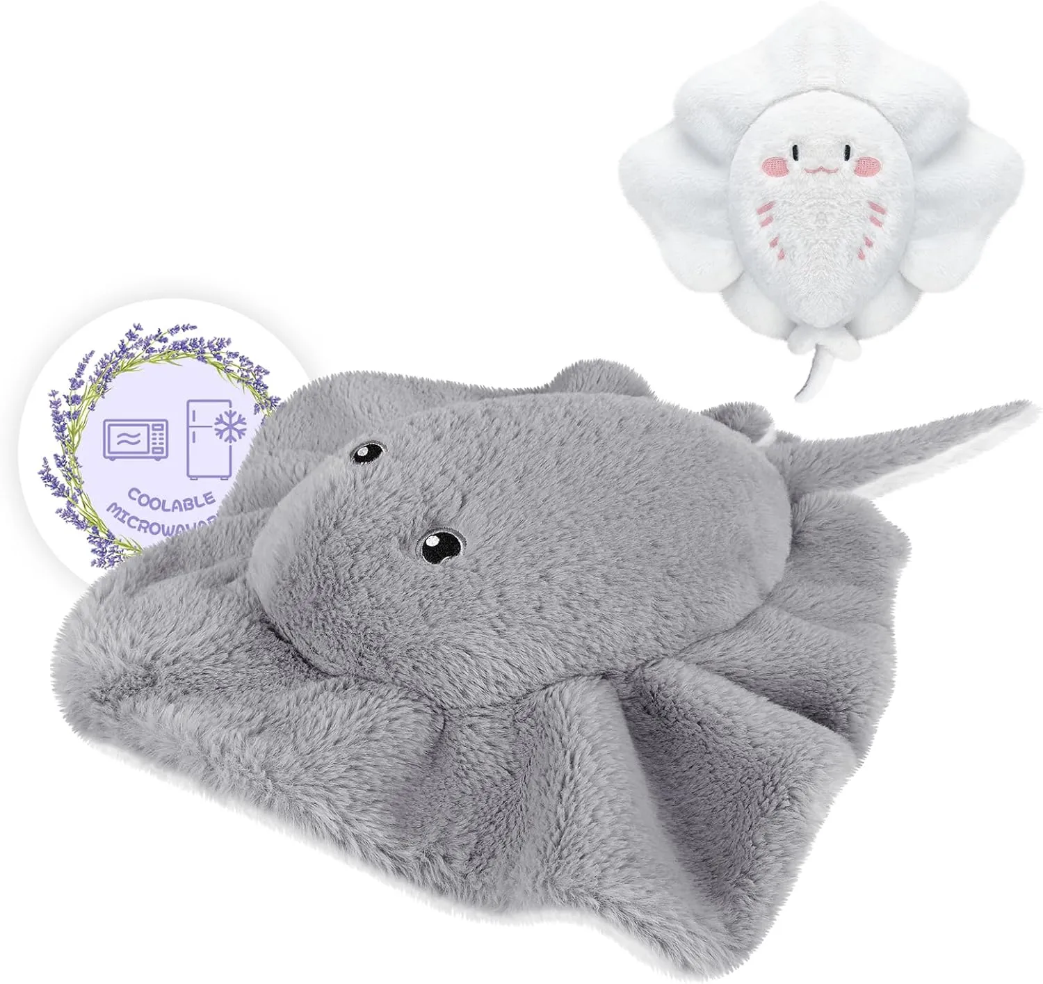 Heatable & Coolable Stingray Stuffed Animals, Cute Microwavable Heating Pad Plushies for Soothing & Relaxation, Stuffed Stingray Plush Toys, Stingray Plush Toy Gift