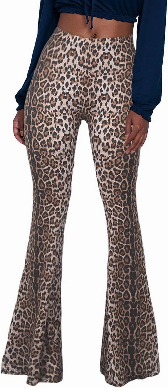 Herose Tall Ladies Soft Flared Leggings Pants Floor Length S-2XL