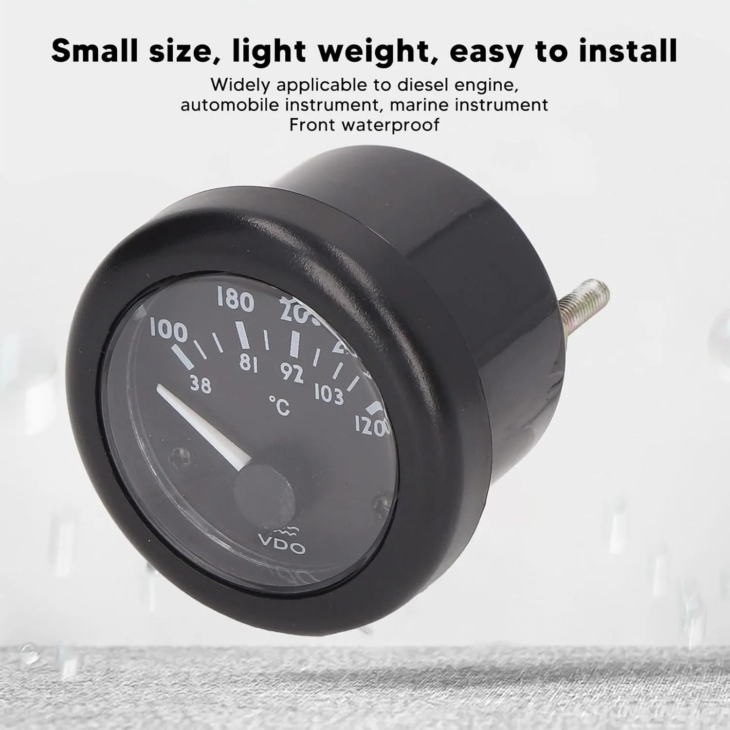 HighAccuracy Engine Water Ature Vdo 52Mm Water Temp 2 Inch Automotive Instrument Engine Water Temperature Automotive Engine Oil Water Temperature (12V)