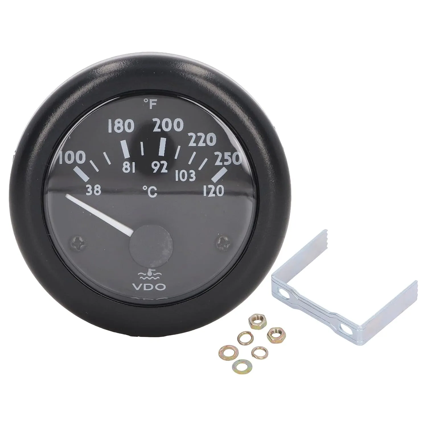 HighAccuracy Engine Water Ature Vdo 52Mm Water Temp 2 Inch Automotive Instrument Engine Water Temperature Automotive Engine Oil Water Temperature (12V)