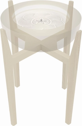Homedics Drift Sandscape Solid Wood Sand Table Stand 16” Compatible drift 16”, ST-300-BK and ST-300-CE, White Wash (Stand Only, Drift Sold Separately)