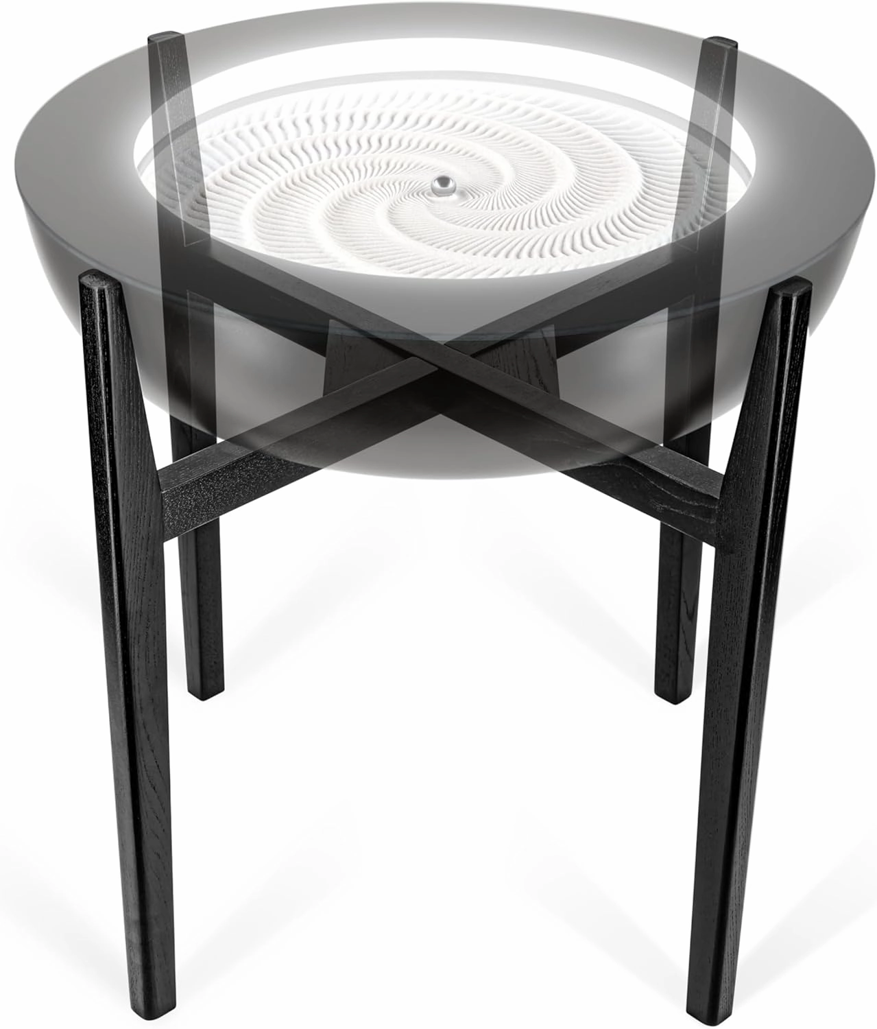 Homedics Drift Sandscape Solid Wood Sand Table Stand Compatible with drift 21” , ST-400-BK, ST-400-CE, Black Walnut (Stand Only, Drift Sold Separately)