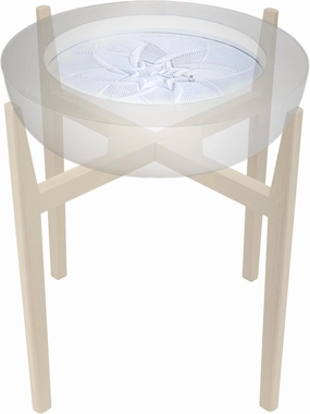 Homedics Drift Sandscape Solid Wood Sand Table Stand Compatible with drift 21” , ST-400-BK, ST-400-CE, White Wash, Cream, STS-400-WA