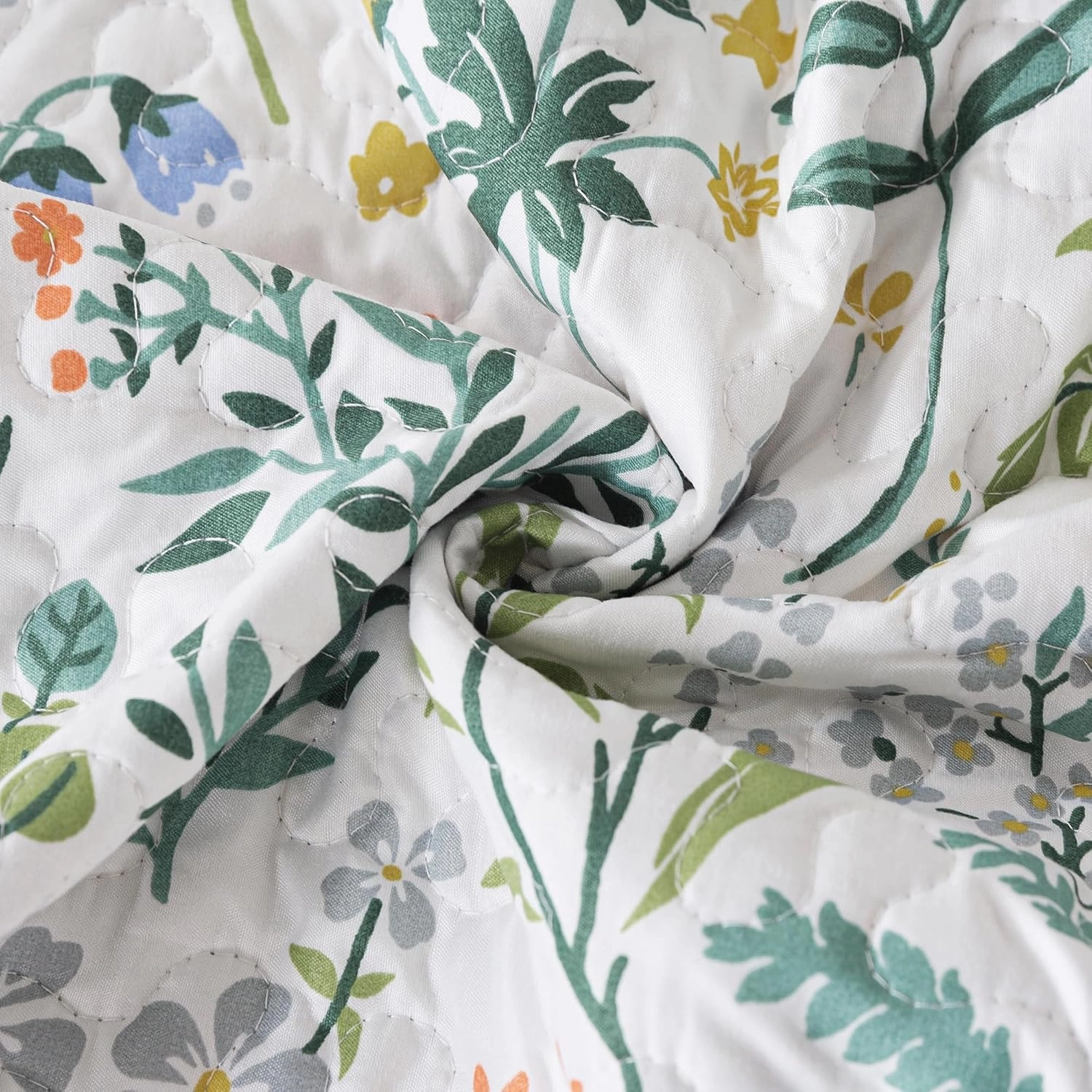 HoneiLife Floral Quilt King Size - 3 Pieces Microfiber Quilt Sets Lightweight Bedspreads Wildflower Coverlets Retro Bed Cover King Quilt Bedding Set All Season Quilts