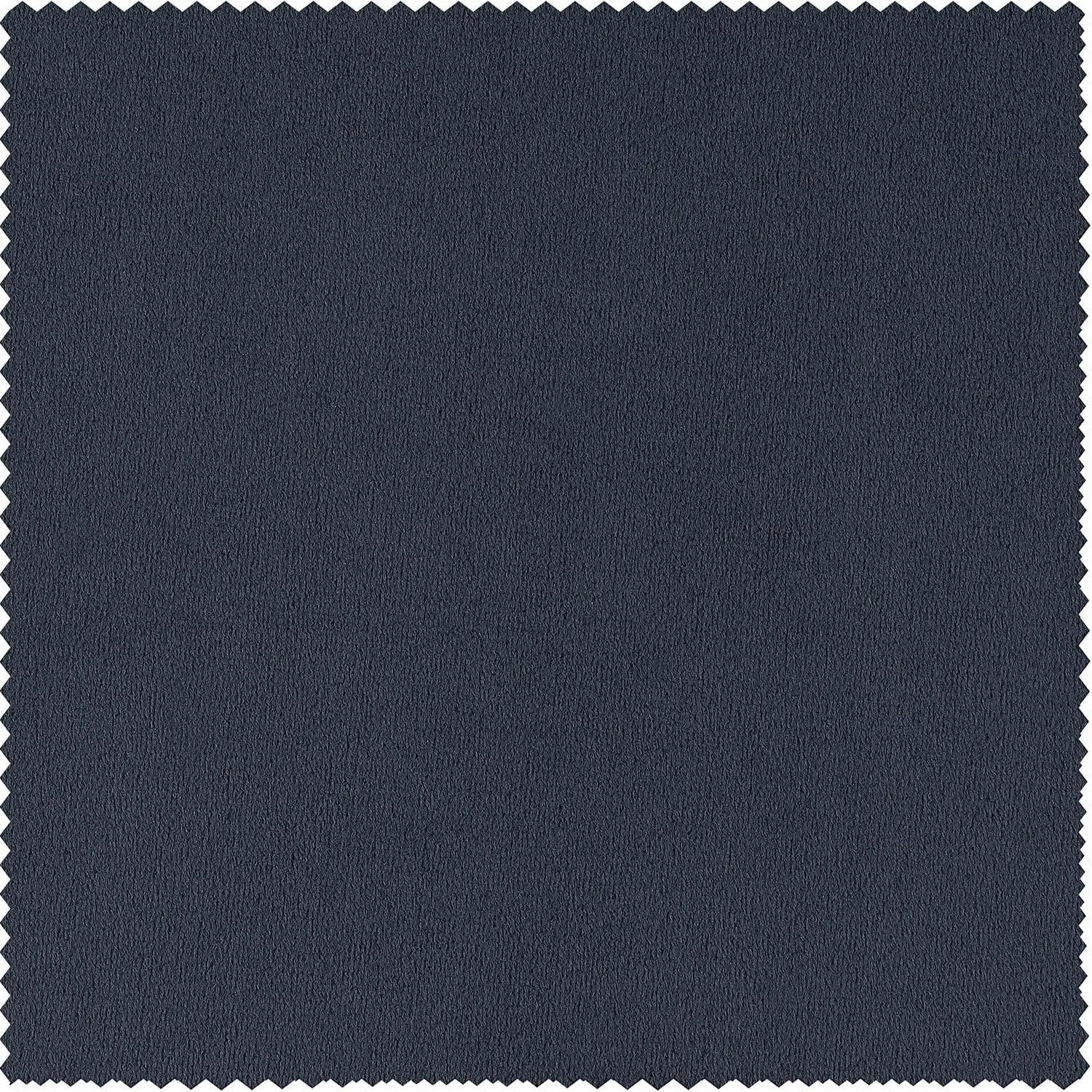 HPD Half Price Drapes Signature Grommet Blackout Velvet Curtains For Living Room 50 X 120 (1 Panel), VPCH-194023-120-GRBO, Midnight Blue