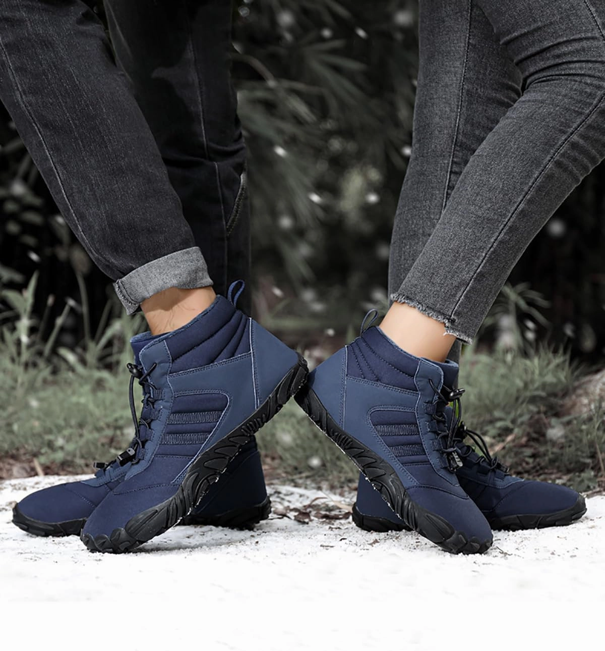 Hrtesus Hike Winter Barefoot Shoes Women Men, Winter Footwear Boots Wide Toe Non-Slip Highly Elastic Sneakers