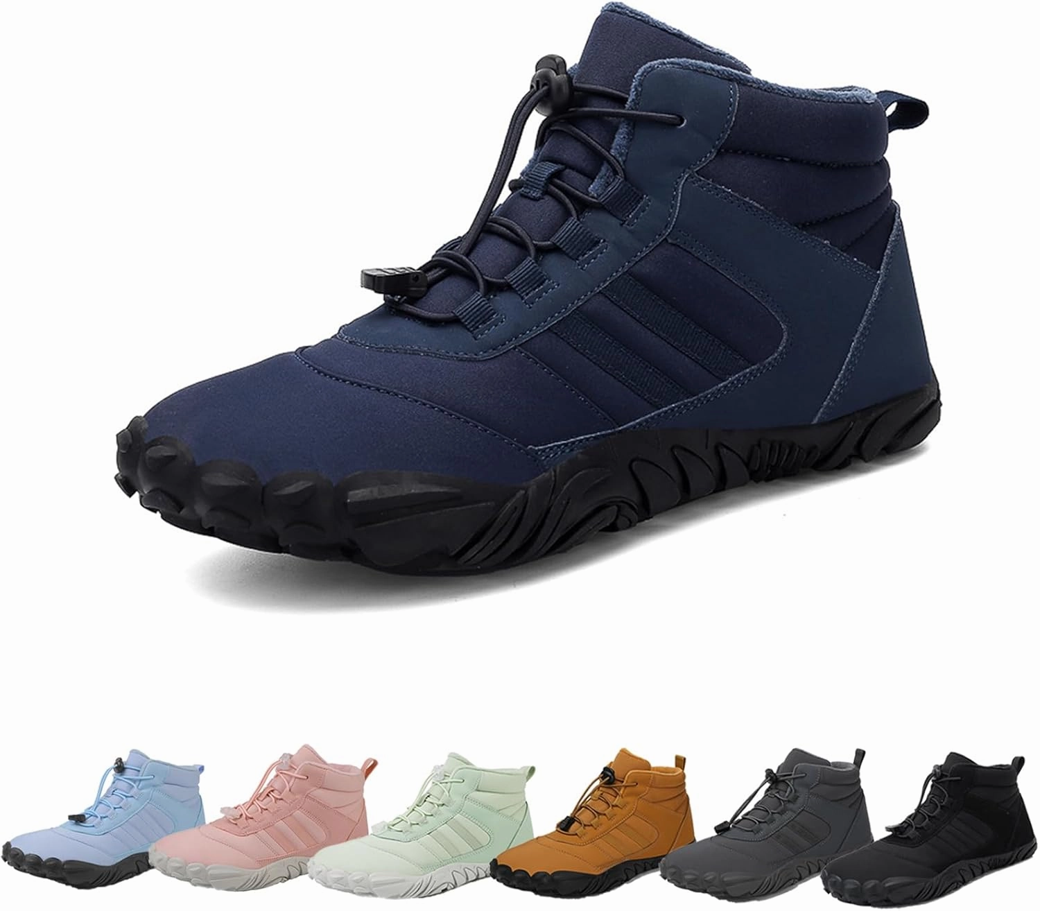 Hrtesus Hike Winter Barefoot Shoes Women Men, Winter Footwear Boots Wide Toe Non-Slip Highly Elastic Sneakers