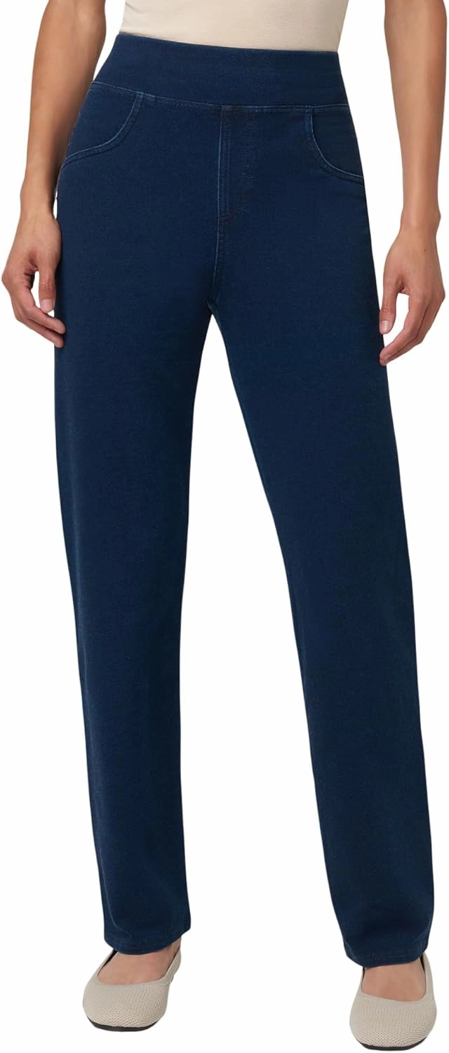 HUE Women's Super Soft Stretch High Rise Denim Leggings, No Side Seams