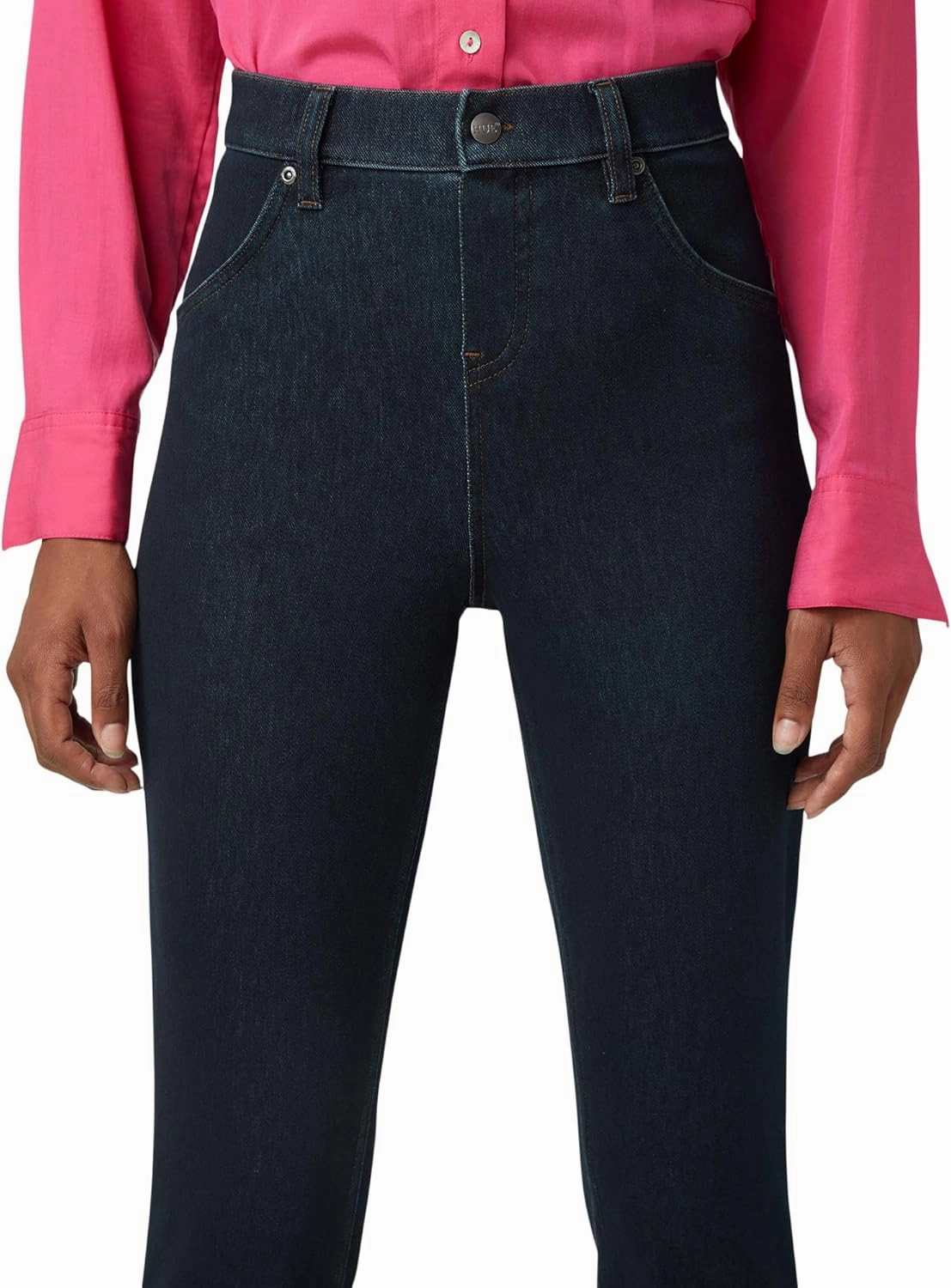 HUE Women's Ultra Soft High Waist Denim Baby Bootcut Leggings