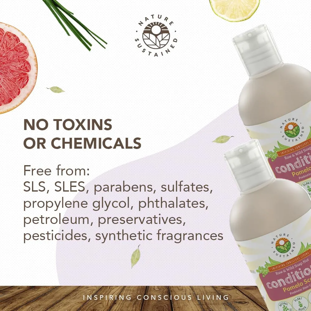 Hydrating Natural Conditioner - Moisturizing Organic Sulfate Free Conditioner - Raw Wildcrafted Probiotic Hypoallergenic Cleansing Conditioning Wash for All Hair