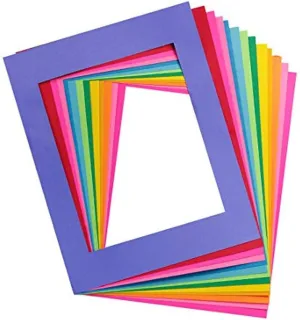 Hygloss Products Bright Specialty Frames Cardstock Paper Frame-Large-11 x 14 Inches-Center Size of 8 x 10 Inches - (10-12 colors) - 24 Count
