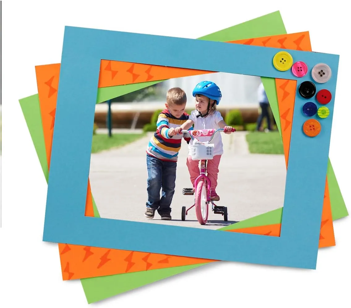 Hygloss Products Bright Specialty Frames Cardstock Paper Frame-Large-11 x 14 Inches-Center Size of 8 x 10 Inches - (10-12 colors) - 24 Count