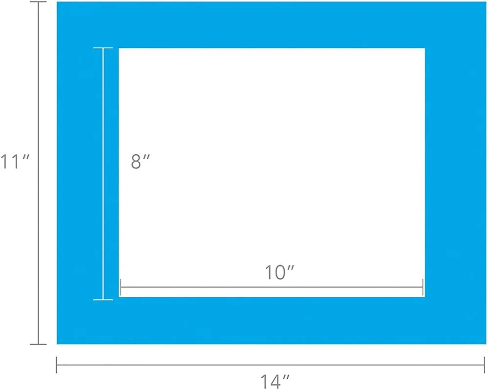 Hygloss Products Bright Specialty Frames Cardstock Paper Frame-Large-11 x 14 Inches-Center Size of 8 x 10 Inches - (10-12 colors) - 24 Count