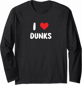 I Love Dunks - Heart - Dunking Basketball Player Long Sleeve T-Shirt