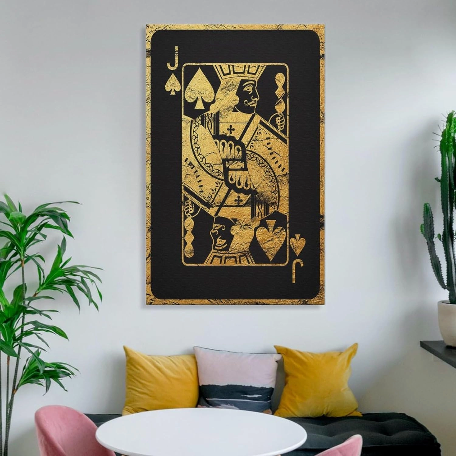 Iisrar Jack Of Spades Poster Ou Canvas Wall Art, Poker Playing Cards, Black Jack Playing Card, Poker, Texas Poster for Room Aesthetics Canvas Wall Art Poster And Print Unframe-7 16x24inch(40x60cm)