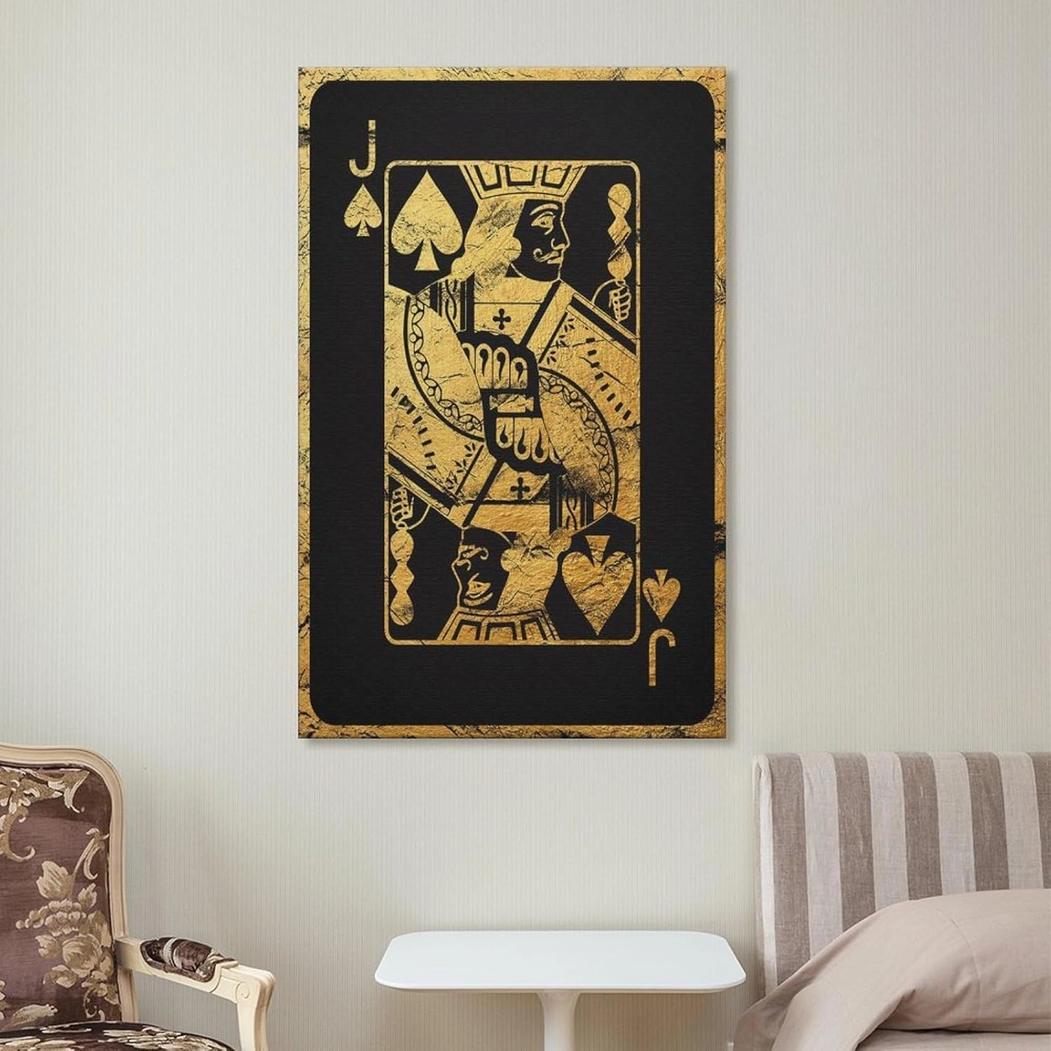 Iisrar Jack Of Spades Poster Ou Canvas Wall Art, Poker Playing Cards, Black Jack Playing Card, Poker, Texas Poster for Room Aesthetics Canvas Wall Art Poster And Print Unframe-7 16x24inch(40x60cm)