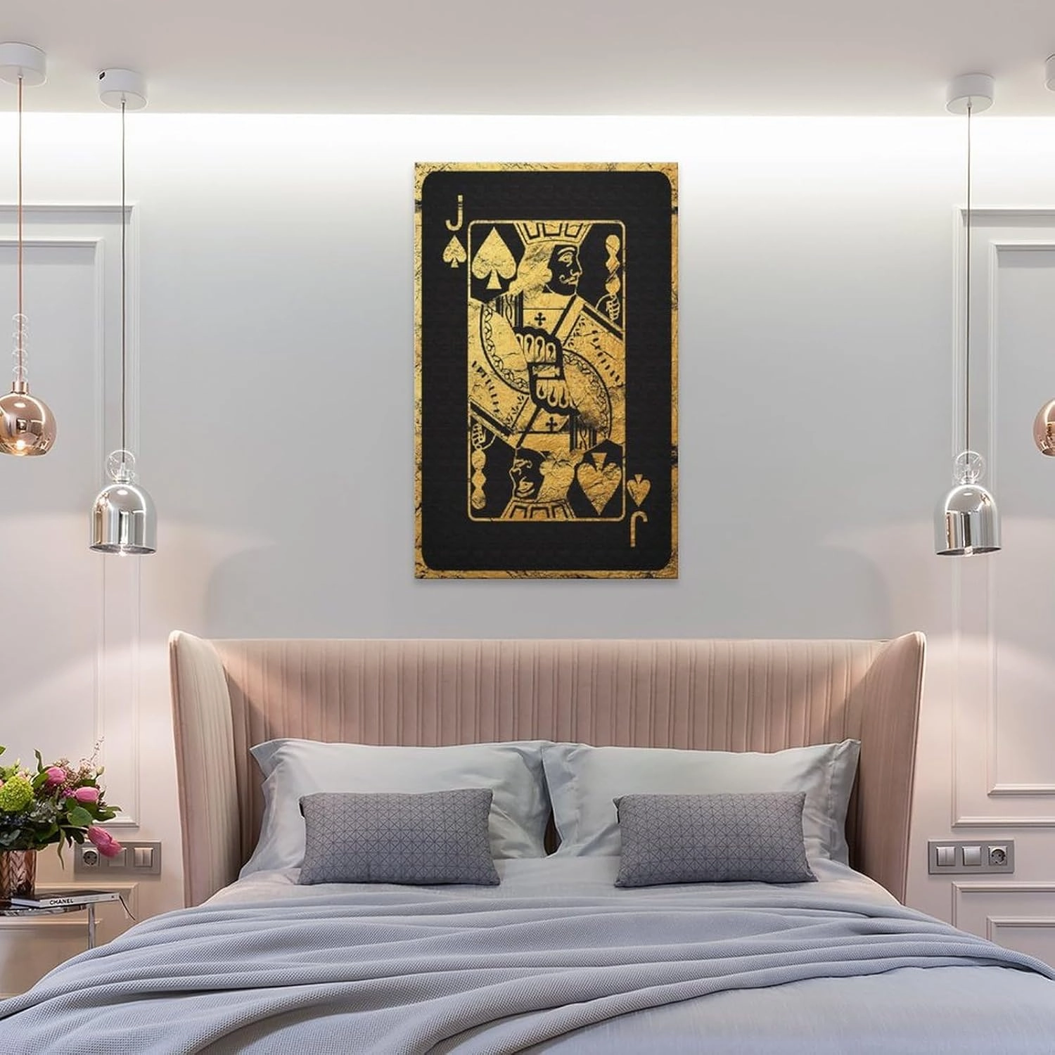 Iisrar Jack Of Spades Poster Ou Canvas Wall Art, Poker Playing Cards, Black Jack Playing Card, Poker, Texas Poster for Room Aesthetics Canvas Wall Art Poster And Print Unframe-7 16x24inch(40x60cm)