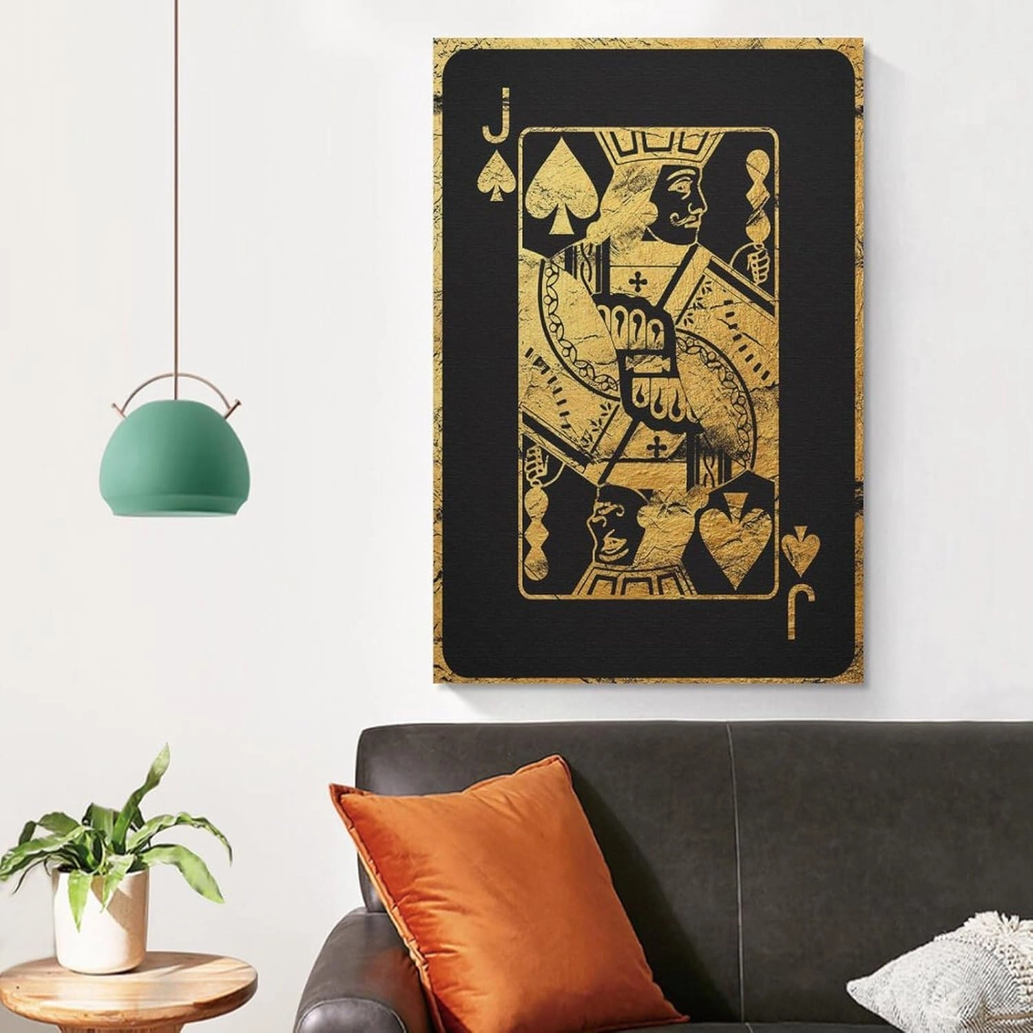 Iisrar Jack Of Spades Poster Ou Canvas Wall Art, Poker Playing Cards, Black Jack Playing Card, Poker, Texas Poster for Room Aesthetics Canvas Wall Art Poster And Print Unframe-7 16x24inch(40x60cm)