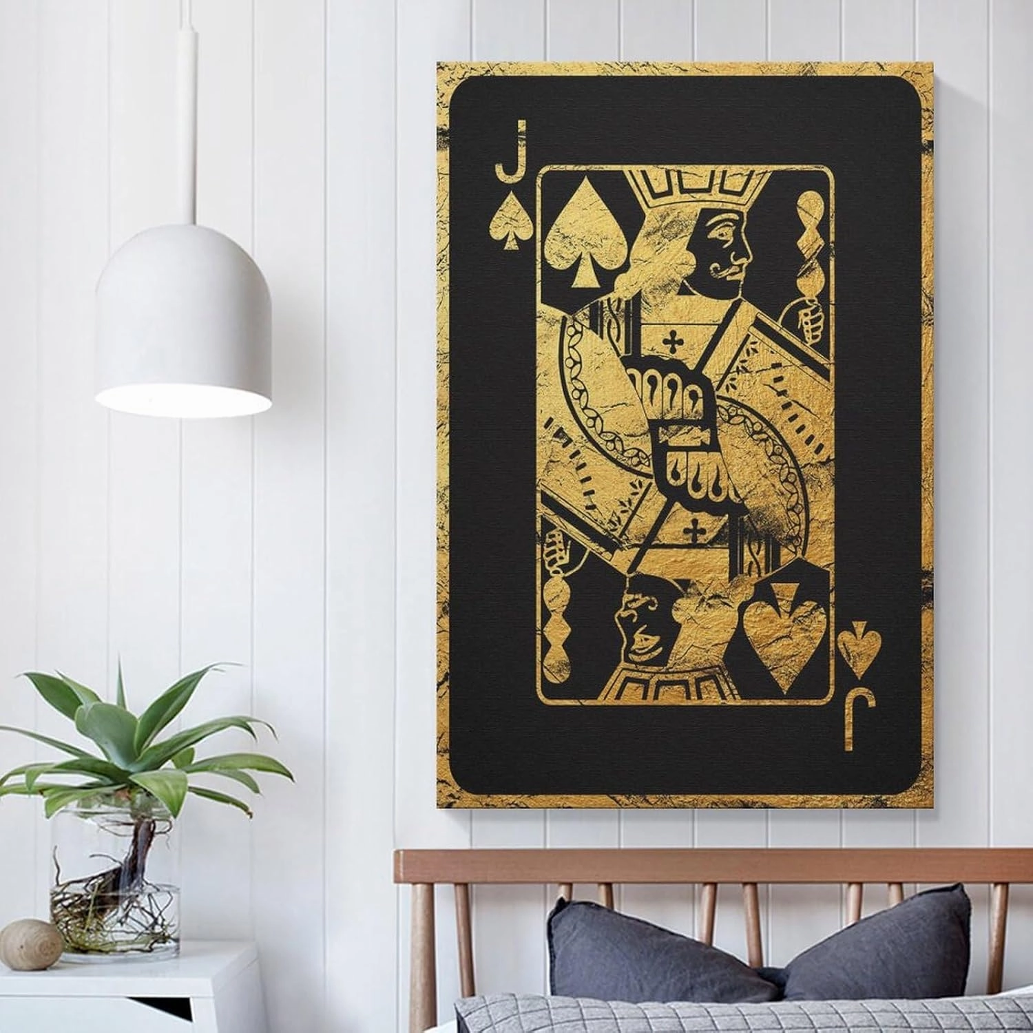 Iisrar Jack Of Spades Poster Ou Canvas Wall Art, Poker Playing Cards, Black Jack Playing Card, Poker, Texas Poster for Room Aesthetics Canvas Wall Art Poster And Print Unframe-7 16x24inch(40x60cm)