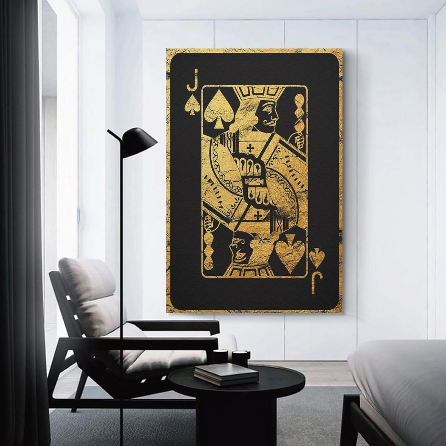 Iisrar Jack Of Spades Poster Ou Canvas Wall Art, Poker Playing Cards, Black Jack Playing Card, Poker, Texas Poster for Room Aesthetics Canvas Wall Art Poster And Print Unframe-7 16x24inch(40x60cm)