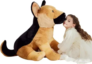 IKASA Giant German Shepherd Dog Stuffed Animal Plush Toy,Large Big Jumbo Soft Toys,26" Cute Huge Size Fluffy Plushy Fat Plushie,Gifts for Kids