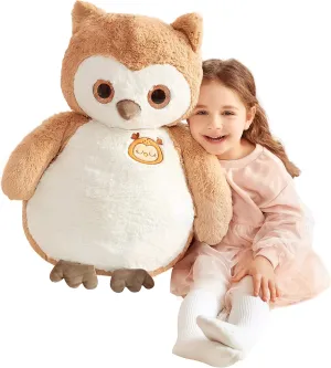 IKASA Giant Owl Stuffed Animal Plush Toy,23" Large Cute Jumbo Soft Toys,Huge Big Size Plushy Oversized Plushie,Gifts for Kids