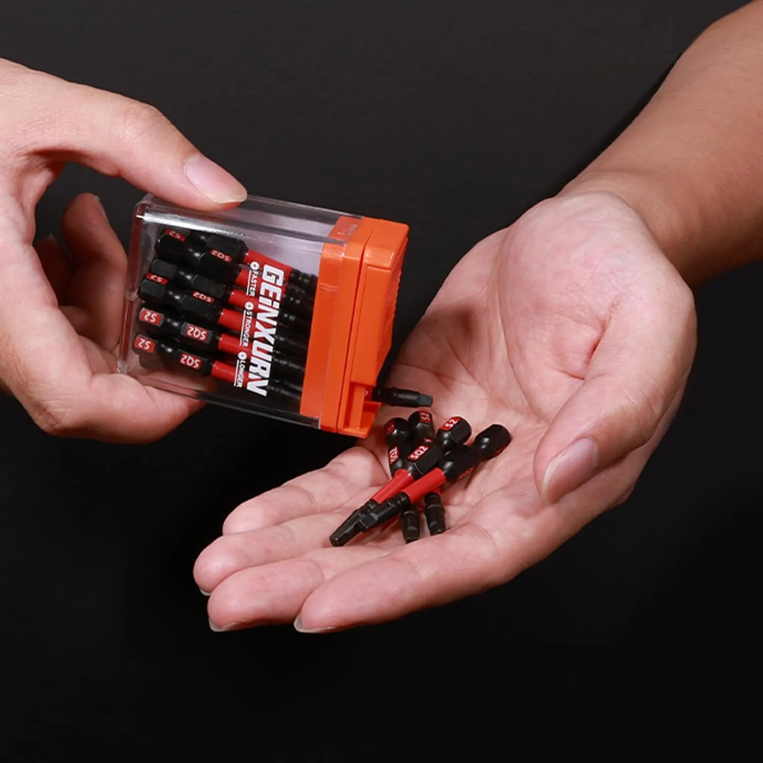 Impact Square Screwdriver Bits Set,45 Pcs 2" Magnetic (SQ1/SQ2/SQ3) S2 Steel Multi Driver Bits with Storage Colorful Box