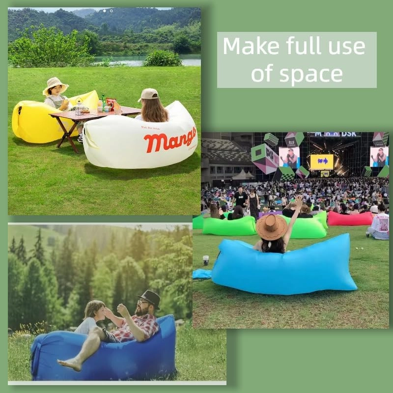 Inflatable Lounger Air Sofa Lightweight Easy to Set Up Colorful for photo Taking Suitable for Hiking Picnics Outdoor Music Festivals & Backyard (Pink-01)