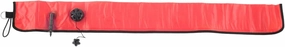 Inflatable Marker Buoy with Vent Valve Safety Signal Tube 1.15M X 13CM Red for Scuba Diving Snorkeling and Deep Water Safety